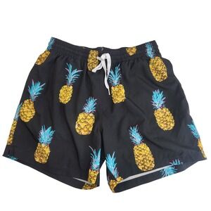 Chubbies Shorts Mens Black The Pineapple Sundaes 5.5 Inch Swim Trunks Summer